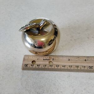 Vintage Brass  Apple-Shaped Decorative Piece